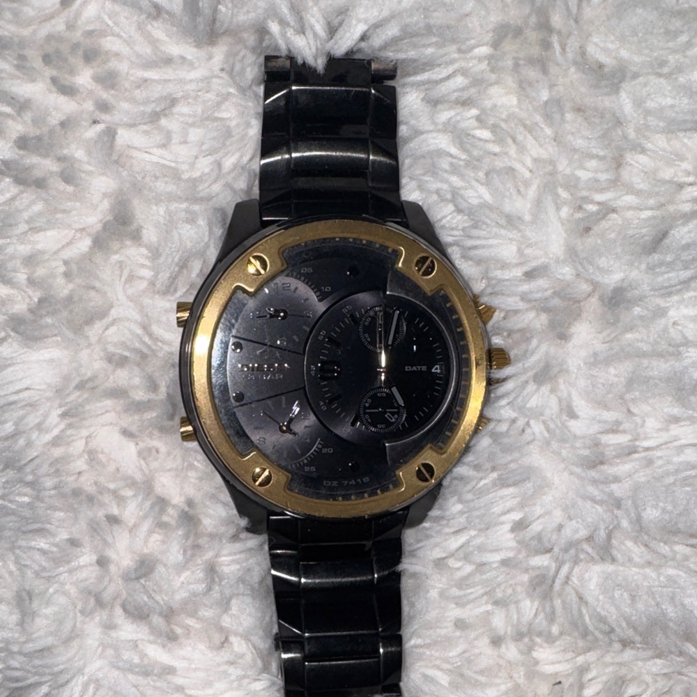 Diesel Black and Gold Men's Watch